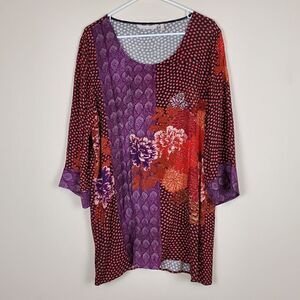 Soft Surroundings Dreaming Dahlia Tunic